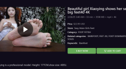 外网自购 Beautiful girl Xiaoying shows her sexy 40EU big feet40 4K