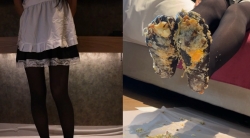 【XCREAM：SushiNinja】【时隔一年首次登场！！ ︎】超人气模特！！ ️立志成为护士的专业学生，将最爱吃的食物无情践踏在丝袜里！！ [CP118]